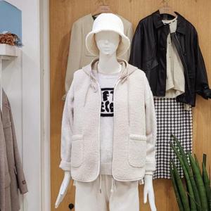 클리지 DP01 탈착후드 배색 뽀글이 베스트 CO8WKV09