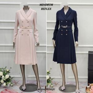 [미니멈]MD 카라넥 더블 버튼 원피스 MD MXAAWO2300 MD_CJ