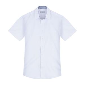 반팔일반)다이아 격자 화이트 반팔셔츠