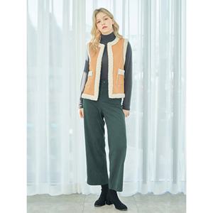 [레코브](레코브) 부클배색 무스탕 베스트(LK61C1VT503X)