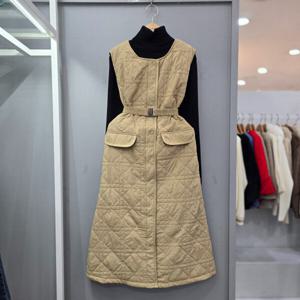 [무자크]벨트포켓 누빔 패딩원피스 MO8WOP02