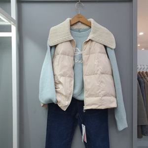 [무자크]니트카라 오리털 패딩조끼 MO8WDW06