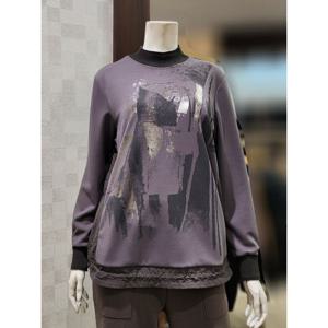 [벨라디터치][벨라디터치] V1D4TS21 프린트 반목 블라우스티 (P0