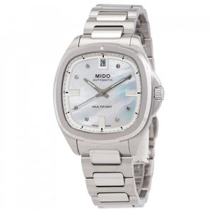 미도 멀티포트 TV 오토매틱 다이아몬드 화이트 마더 오브 펄 다이알 시계 M0493071110600