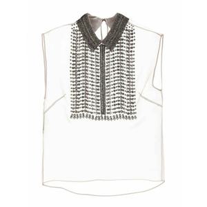 [ALBERTA FERRETTI] 라프리마 여성 탑 탱크 비즈 쉬폰 020751410488 Grey /8