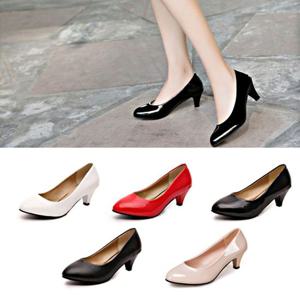 뽀족코 스틸레토 힐 미들굽 펌프스 기본 여성구두