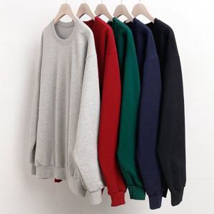 빅사이즈여성의류 w019L 베이직 루즈 맨투맨 PC