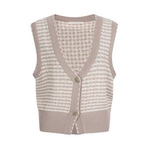 [마레몬떼][마레몬떼] 트위드 패턴 니트베스트_M232MKT09P0