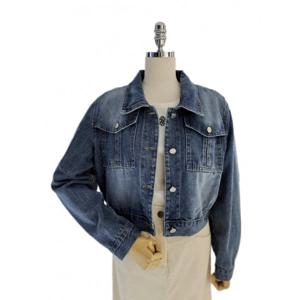 [에이비에프지]카라넥 데님 숏자켓 (AFZ5HJ32)