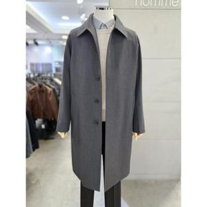 바쏘옴므 세이브존03 바쏘옴므 25 차콜그레이 스트레치 스판 오버 핏 트렌치 맥코트 WSAGZ5CC03ACHA