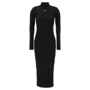 오프화이트 미디 원피스 OWDB495C99JER00110011001 Black