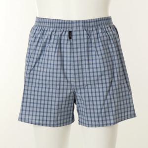 [와코루] 위생적인 선염면 200수 멜란 체크 살루트 남성트렁크팬티 (WMP5415D-BU)