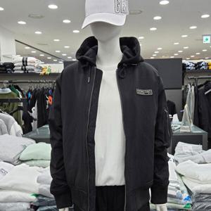 [써드케이](남녀공용)패딩 심플 항공 점퍼MO1JU006-차콜_CJ