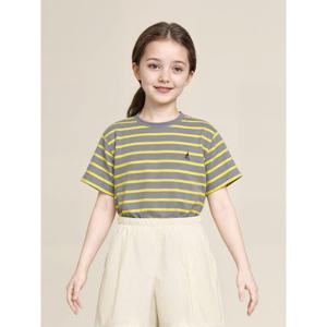 [빈폴키즈] [Essential] 스트라이프 반팔 티셔츠 그레이 (BI5242UE53)