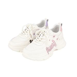 [바바라(슈즈)]소가죽 빅 로고 꽃 자수 여성스니커즈 2COLOR_BBI161