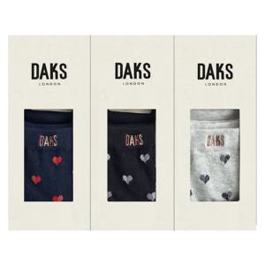 [닥스(양말)]DB25917 숙녀미니 루렉스반쪽 하트 3족세트