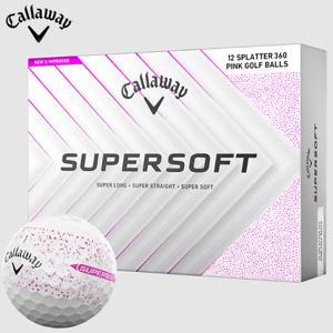캘러웨이 정품 슈퍼소프트 25 핑크 스플래터 2피스 12구 골프공 2025