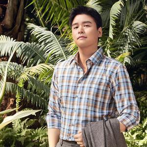 린넨 써커 체크 긴팔 남방 CDAABWS1417