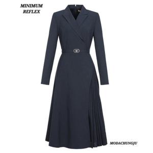 [미니멈]MD 카라넥 사이드 플리츠 원피스 MD MXBAWO3290_CJ