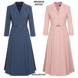 [미니멈]MD 카라넥 A라인 플리츠 원피스 MD MXBAWO4070_CJ