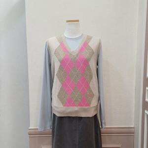 [BCBG]O 포커스 아가일 VEST(이) B5A1K505  71_US