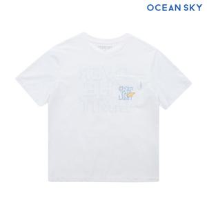 [오션스카이] 남아 쿨링 백면 레터링 포인트 티셔츠-CBJB5825D01