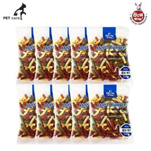 바우와우 10개 x 콤보버거 100g 모이스트 애완간식