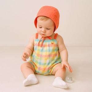 [블루독베이비]블루독베이비 솜사탕체크 바디수트 우주복 (44313-601-09)_PK