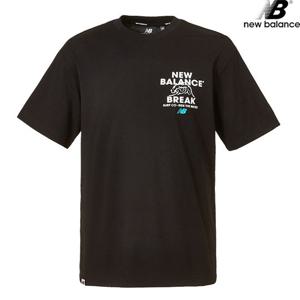 뉴발란스 NBNEDB2623-BK SUMMER WAVE 그래픽 반팔티 남녀공용 티셔츠