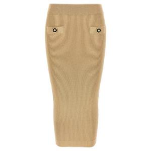 발망 미디 스커트 EF1LD022KI100DC Beige