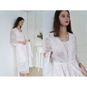 와코루 여성겉가운 레이스가 화려한 올레이스 가운 WGN7300A