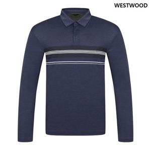 [웨스트우드] 남성 가로배색 카라 티셔츠_WP1MCTP409 MV