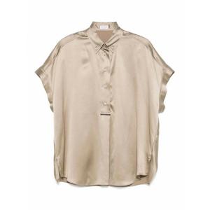 [BRUNELLO CUCINELLI] 라프리마 여성 셔츠 실크 M0C59RA915C2874 그린 /8