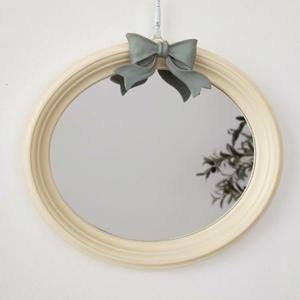 리본 벽걸이 거울 (대) 화장대 메이크업 미러 엔틱