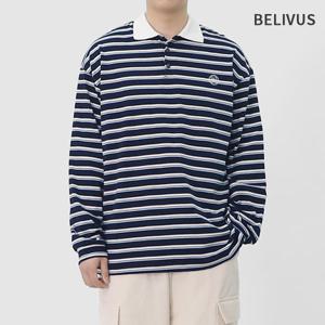 [빌리버스]빌리버스 남성 럭비티 카라 로고 롱슬리브 BWY007