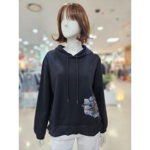 [아날도바시니]프린트 패치 후드 티셔츠 AY04TS40W1