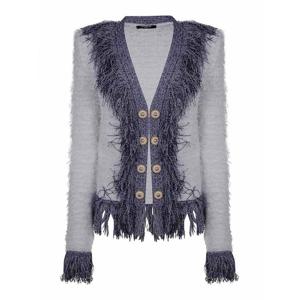 [BALMAIN] 라프리마 여성 캐주얼 자켓 프린지 트위드 Jkt EF1SK049KH97GEH 화이트 /8