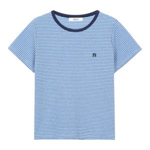 [에이비에프지]넥선 배색 포인트 스트라이프 반팔  티셔츠 APZ5QK31G