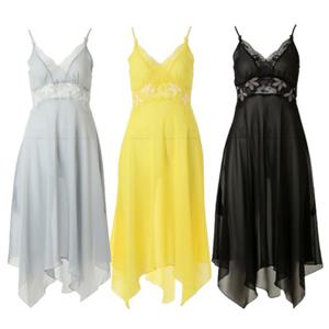 [비너스](3컬러택1)오르화 하늘하늘 우아한감각의 보타닉 쉬폰 풀슬립 OFS5935