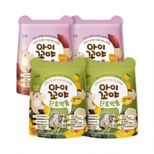 [남양유업]아이꼬야 아기과자 단호박퐁 30g 2개 + 고구마퐁 30g 2개