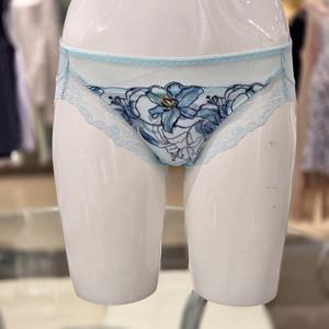 [와코루] 여성 프린트 튤레이스 백레이스팬티 (WPT1957A BU)