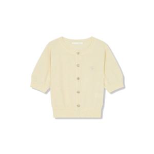 [지컷]자수 로고 하프 슬리브 가디건7255250103