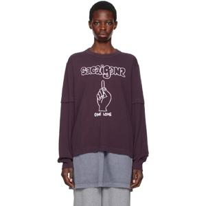 사카이 티셔츠 퍼플 곤즈 티셔츠 242445F110008