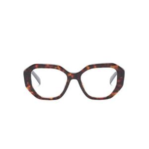 프라다 톨토이즈셸 기하학 프레임 안경 PRA07V