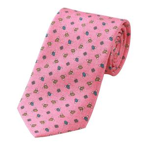 [에스티듀퐁(셔츠)]나염타이/파스텔 핑크 패턴프린트 캐릭터타이 TE5SM61KP068TPP