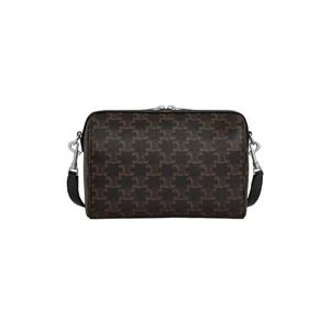 셀린느 미니 보스턴 트리옹프 캔버스 앤 카프스킨 블랙 120502FQM-38SI