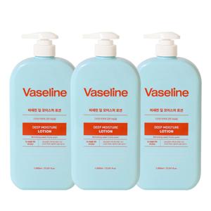 (3개)바세린 딥 모이스처 바디로션 1000ml /대용량 건조한피부용 고보습