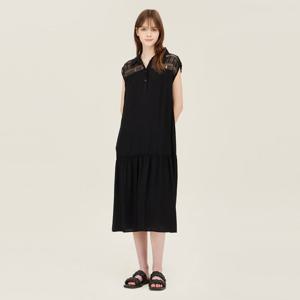 [베네통]셔츠 카라 민소매 원피스 BAOPF1531