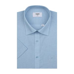 [레노마(셔츠)]린넨혼방스타체크 일반핏반팔셔츠  RPUSG0238BU