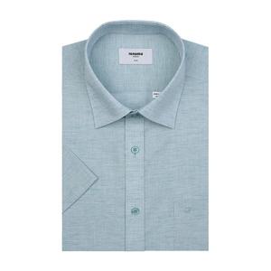 [레노마(셔츠)]린넨 혼방 미니스타체크   슬림핏반팔셔츠  RPUSL0338GE